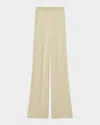 Joseph Womens Affogato Grid-knit Straight-leg High-rise Viscose-blend Trousers In Neutral
