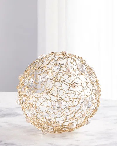 Joseph Williams 22" Wire Art Globe In Gold