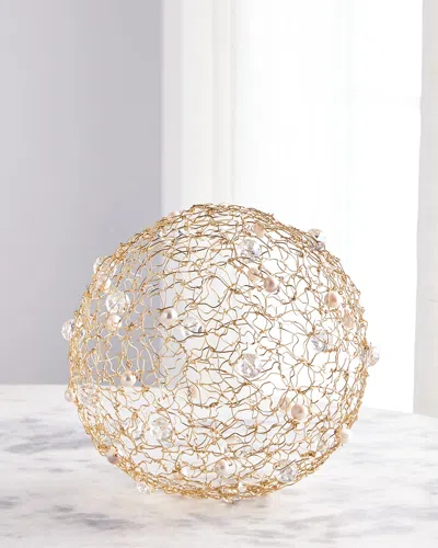 Joseph Williams 31" Wire Art Globe In Gold
