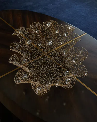 Joseph Williams Crystal Lace Bowl In Gold