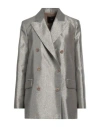 Joseph Woman Blazer Platinum Size 10 Polyester, Viscose, Metallic Fiber In Grey