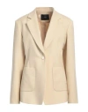 Joseph Woman Blazer Sand Size 10 Virgin Wool, Elastane In Beige