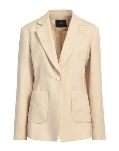 Joseph Woman Blazer Sand Size 10 Virgin Wool, Elastane In Beige