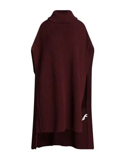 Joseph Woman Cape Burgundy Size Xs Merino Wool In Red