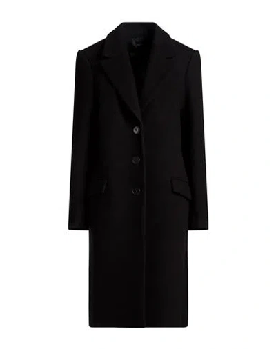 Joseph Woman Coat Black Size 10 Virgin Wool, Polyamide, Cashmere