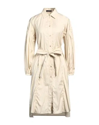 Joseph Woman Midi Dress Beige Size 2 Cotton