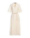 Joseph Woman Midi Dress Cream Size 2 Silk, Polyamide In White