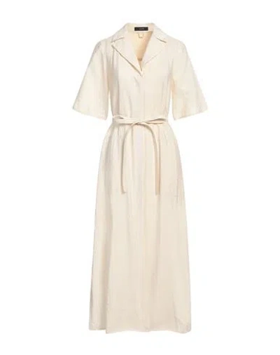 Joseph Woman Midi Dress Cream Size 2 Silk, Polyamide In White