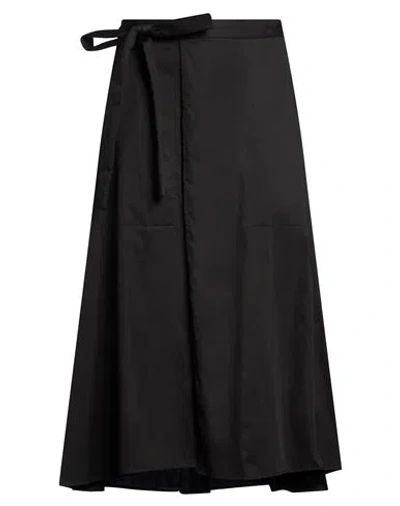 Joseph Woman Midi Skirt Black Size 6 Cotton