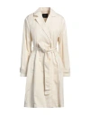 Joseph Woman Overcoat & Trench Coat Ivory Size 10 Cotton In White