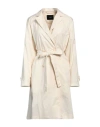 Joseph Woman Overcoat & Trench Coat Ivory Size 10 Cotton In White