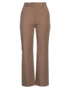 Joseph Woman Pants Khaki Size 6 Cotton, Elastane In Beige