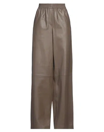 Joseph Woman Pants Khaki Size 8 Lambskin In Beige