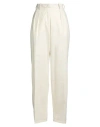 Joseph Woman Pants Off White Size 8 Cotton