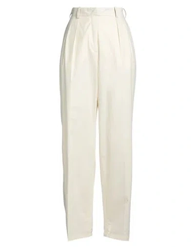 Joseph Woman Pants Off White Size 8 Cotton