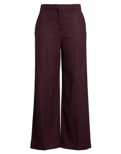Joseph Woman Pants Plum Size 8 Virgin Wool, Polyamide, Elastane In Purple