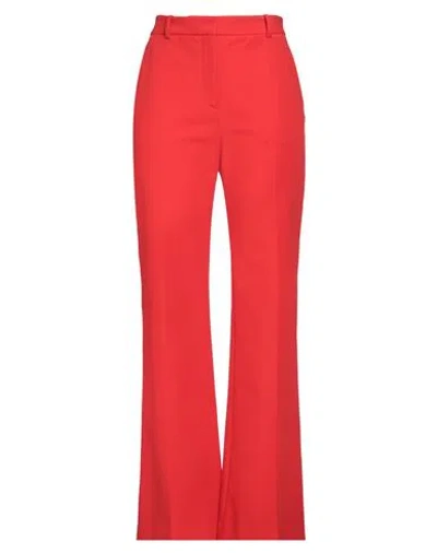 Joseph Woman Pants Red Size 10 Cotton, Elastane In Red