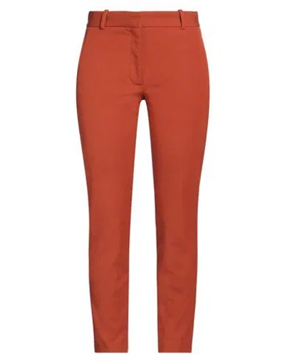 Joseph Woman Pants Rust Size 12 Viscose, Cotton, Elastane In Red