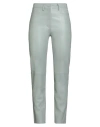 Joseph Woman Pants Sage Green Size 6 Lambskin In Blue