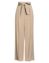 Joseph Woman Pants Sand Size 10 Viscose, Silk, Linen In Brown