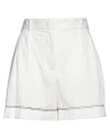 Joseph Woman Shorts & Bermuda Shorts White Size 10 Cotton, Polyamide In White