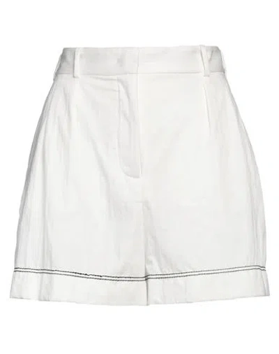 Joseph Woman Shorts & Bermuda Shorts White Size 10 Cotton, Polyamide
