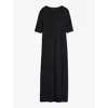 Joseph Grid Viscose Knitted Dress In Black