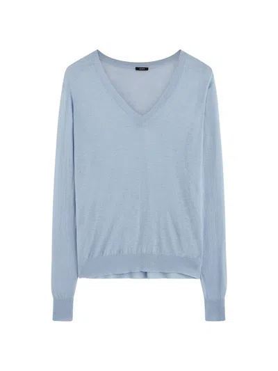 Joseph Women's Cashmere V-neck Sweater In Blue