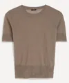 Joseph Womens Escargot Cashair Short-sleeved Cashmere Top