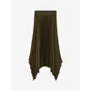 Joseph Ade Pleated Handkerchief Maxi Skirt In Hass Avocado