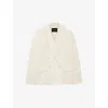 Joseph Soft Cotton Silk Jaden Jacket In Ivory