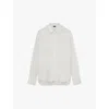 Joseph Womens Ivory Joe Curved-hem Relaxed-fit Silk Shirt In Ivory