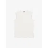 Joseph Mercerised Cotton Tank Top In Ivory