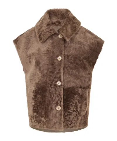 Joseph Women's Molin Gilet In Mushroom