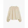 Joseph Silk Crepe De Soie Havre Blouse In Oat