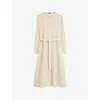 Joseph Silk Crepe De Soie Helene Dress In Oat