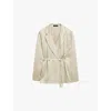 Joseph Silk Satin Joubert Jacket In Oat
