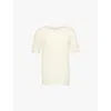 Joseph Womens Rubin Blouse Crepe De Soie Round-neckline Silk Top Oat In Oat