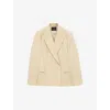 Joseph Womens Safari Jaden Regular-fit Double-breasted Stretch-wool Blazer In Safari