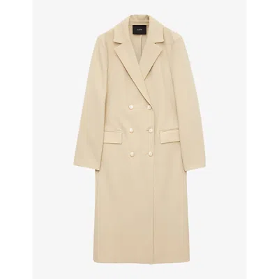 Joseph Womens Safari Peak-lapel Double-breasted Stretch-wool Coat