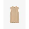 Joseph Linen Blend Knitted Tank Top In Sesame