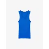 Joseph Viscose Ribbed Knitted Tank Top In Ultra Marine