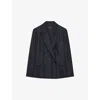 Joseph Soft Cotton Silk Jaden Jacket In Navy