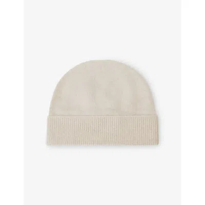 Joseph Womens Affogato Brushed Stretch Cashmere-blend Hat In Neutral