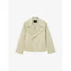 Joseph Womens Affogato Rollet Double-breasted Wool And Silk-blend Jacket In Brown