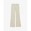 Joseph Womens Affogato Tafira Flared-leg Mid-rise Stretch-cotton Trousers In Brown
