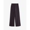 Joseph Womens Alane Wide-leg Wool And Silk Trousers Aurora In Aurora