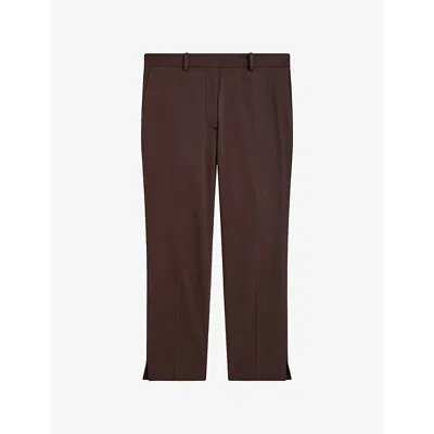 Joseph Womens Bing Court Tapered-leg Stretch-garbadine Trousers Ebony