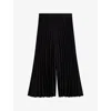 Joseph Womens  Anvers Pleated Wide-leg High-rise Crepe Trousers