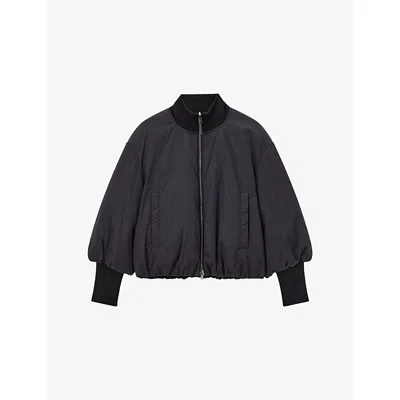 JOSEPH WOMENS BLACK BART PADDED SHELL-DOWN BOMBER JACKET